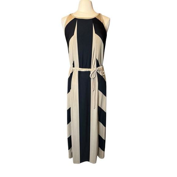 Coldwater Creek Dresses & Skirts - Coldwater Creek Sleeveless Maxi Dress Black Tan Size 4 Fully Lined